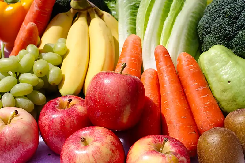 Colorful image of fruits and vegitables